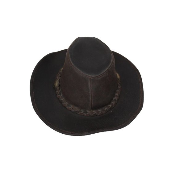 COPY - Henschel Hat Co USA H1H Brown Leather Cowboy Western Outback Mens XL - Picture 6 of 7